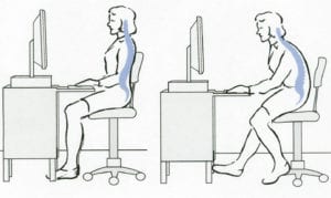 corretta postura da seduti per anziani